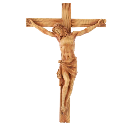 Cruce de perete cu figura lui Isus, din polirășină, 24 × 6,5 × 36 cm