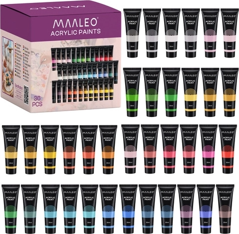 Vopsele acrilice Maaleo 36 × 20 ml