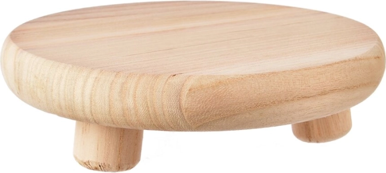 Măsuță decorativă mini din lemn, maro, 22 × 22 × 9 cm
