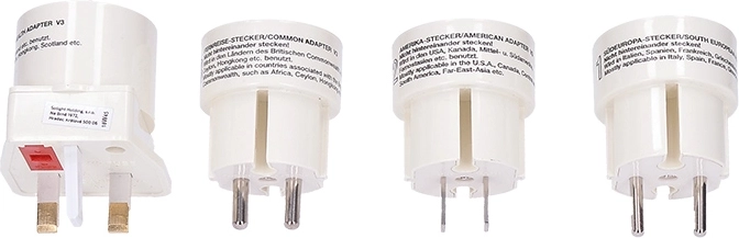 Adaptor universal de călătorie Solight fără împământare - 1 bucată