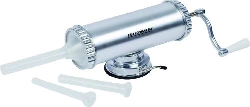 Umplutor manual pentru cârnați și caltaboși din aliaj de aluminiu, diametru 10 cm, 1,5 kg + 3 duze