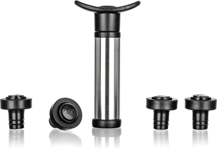 Pompă de vid pentru vin cu 4 dopuri Culinaria