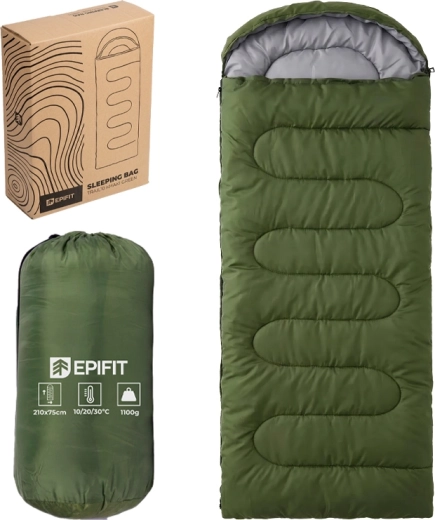 Sac de dormit TRAIL10 verde kaki