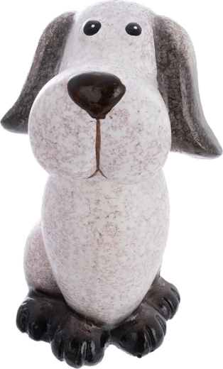 Statuetă decorativă de câine din poliresină bej 22 × 13 × 16 cm