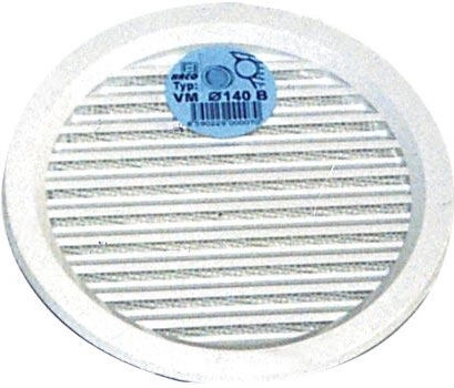 Grilaj de ventilație cu plasă, diametru 140 mm, alb