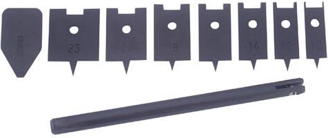 Set de burghie plate pentru lemn 10–25 mm, 9 piese