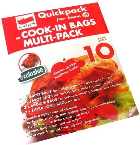 Pungi pentru copt, mix de dimensiuni, cu cleme de închidere, 10 bucăți