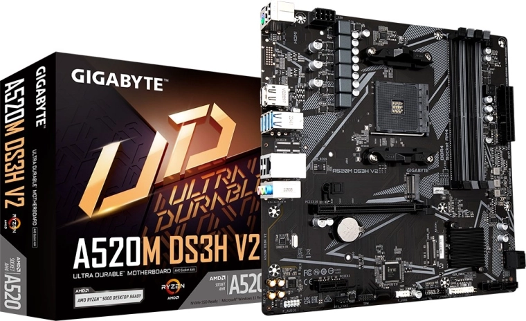 Placă de bază GIGABYTE A520M DS3H V2 (AM4, mATX)