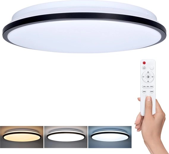 Solight plafonieră și aplică LED Jamil cu telecomandă, 48 W, 3360 lm, 40 cm, CCT, dimabilă