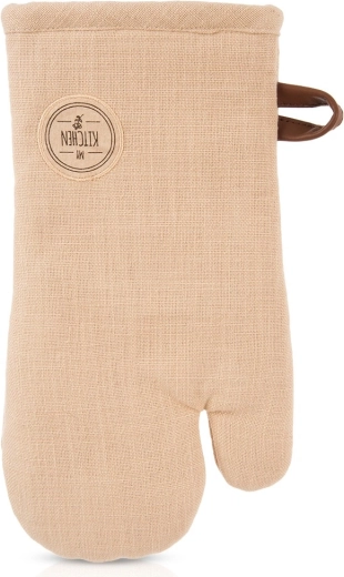 Mănușă de bucătărie din bumbac cu magnet, bej 32 cm