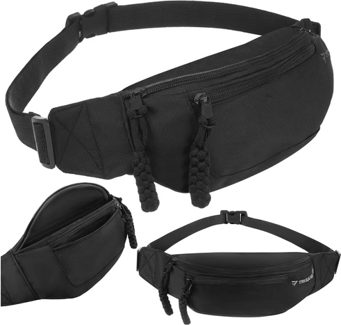 Borsetă sport pentru alergare Trizand – neagră, 2 l