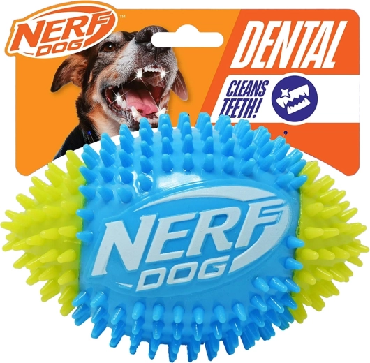 Nerf Dog minge de fotbal care piuie cu țepi 15 cm