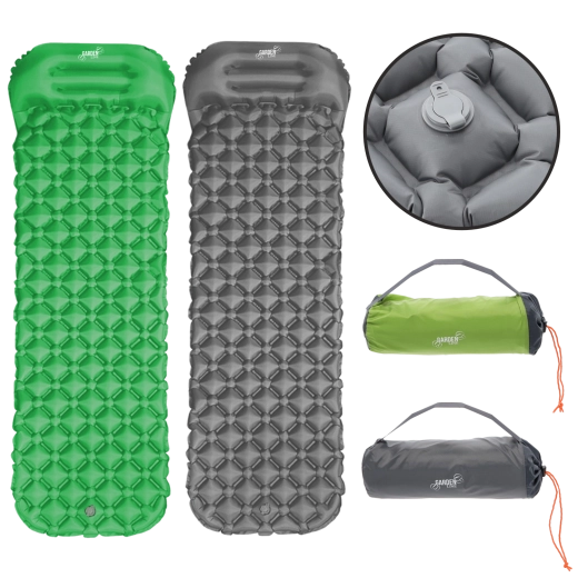Saltea de camping gonflabilă cu pernă 190 × 56 × 5,5 cm