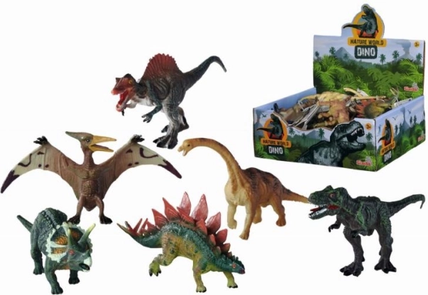 Figurină din plastic cu dinozauri 13–15 cm – 6 specii