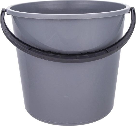 Găleată din plastic cu toartă din plastic 10 l, gri