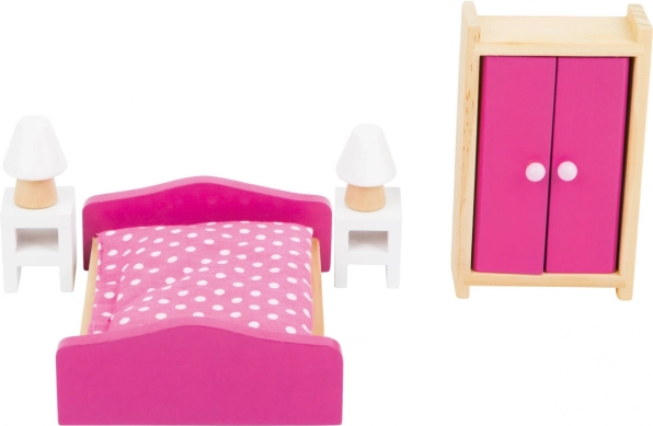 Mobilier pentru căsuța de păpuși – dormitor Small Foot