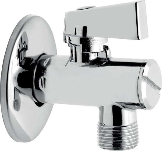 Ventil unghiular cu filtru și pârghie metalică 1/2" x 3/8", crom
