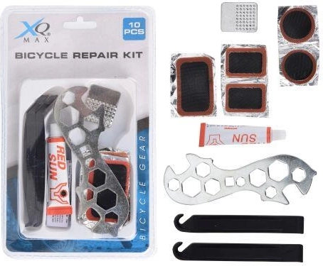 Set pentru lipit camere și chei pentru bicicletă, 10 piese