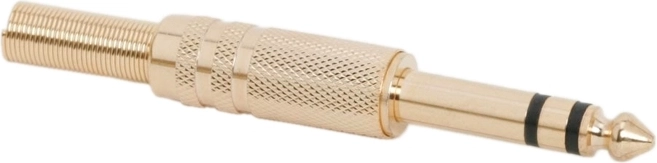 Conector jack stereo placat cu aur, 6,3 mm