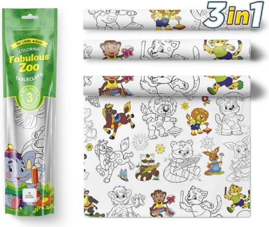 Fețe de masă de colorat Pexi - Grădina Zoologică Fantastică