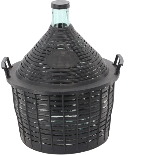 Damigeană din sticlă în coș de protecție 20 l