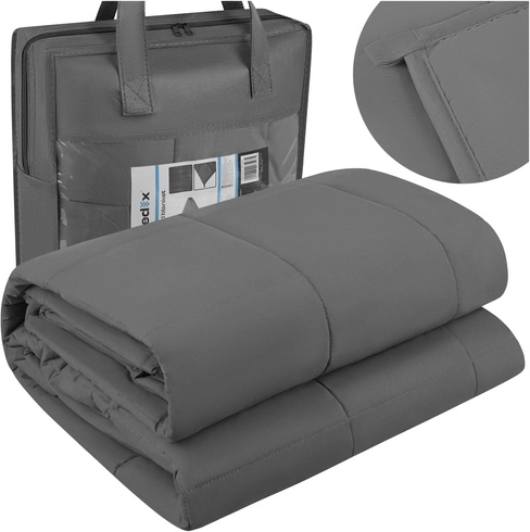 Pătură cu greutate Isomedix 7 kg 200 × 150 cm gri