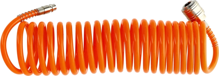 Furtun de aer spirală 5 m cu cuplă rapidă