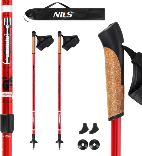 Bețe telescopice pentru nordic walking NILS Extreme cu anti-șoc