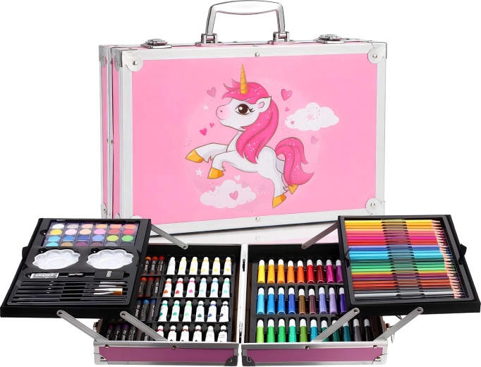 Set de artă pentru copii RENEW FORCE Pony cu motiv de unicorn, 145 de piese