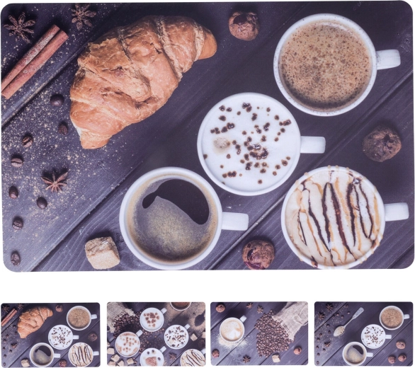 Suport de masă din plastic Cafea 43,5 × 28,5 cm, mix de decoruri