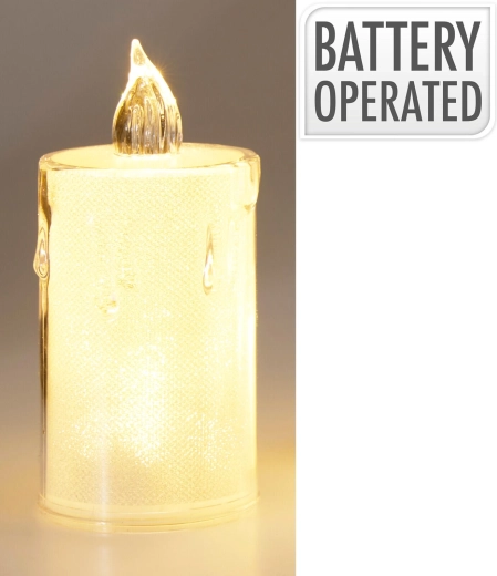 Lumânare LED 10,5 cm transparentă