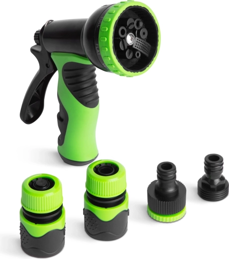 Set de pistol de stropit pentru grădină cu cuple rapide, 5 piese
