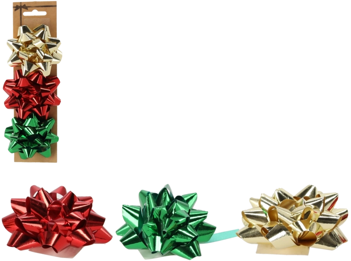 Set de fundițe cadou 7,5 cm – roșu, auriu și verde