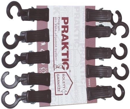 Clemă pentru prinderea materialului, din plastic, maro (pachet 10 buc.)