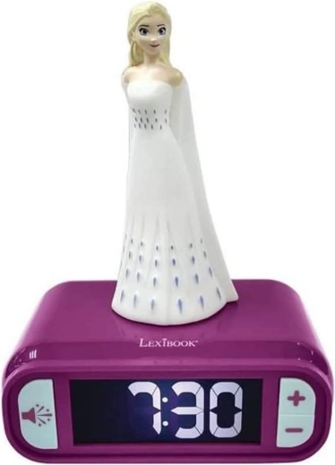 Ceas deșteptător pentru copii cu lumină de noapte Regatul de Gheață Elsa