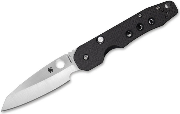 Spyderco Smock briceag pliabil 8,6 cm, satin, negru, fibră de carbon/G10