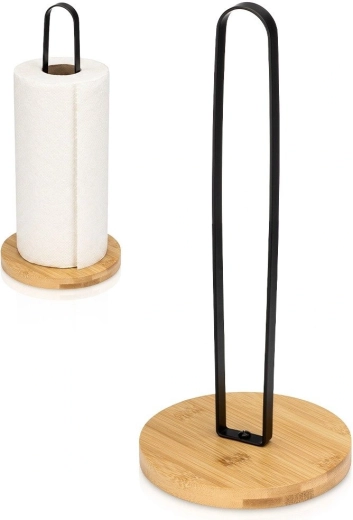 Suport Vilde pentru prosoape de hârtie din metal și bambus 33 cm