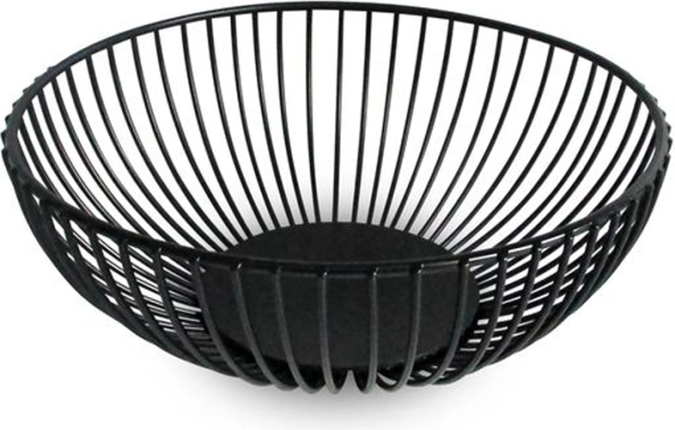 Bol de fructe din sârmă Kitchisimo negru 18 cm