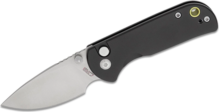 Cuțit de buzunar CJRB Mica, aluminiu negru, 6 cm, sand polished