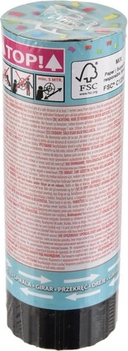 Mini confetti cu lansare în tub 11 cm