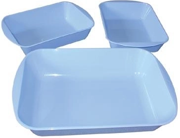 Set de boluri pentru pane din plastic, mix de culori, 3 piese