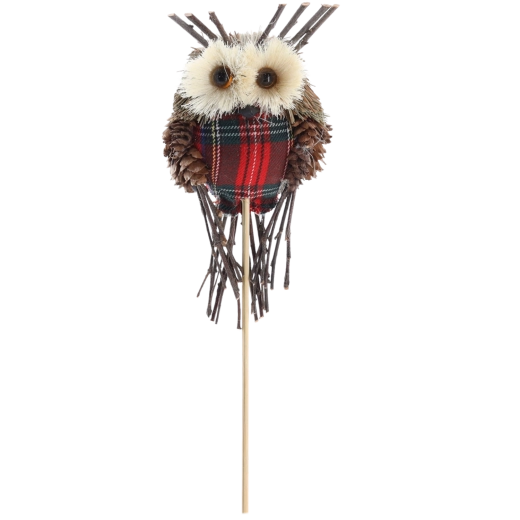 Decorațiune de Crăciun bufniță pe bețișor 30 cm