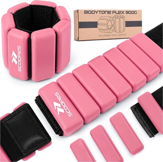 Greutăți ajustabile BodyTone Flex 450 g roz