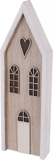Căsuță decorativă din lemn bej 9 × 3 × 30 cm