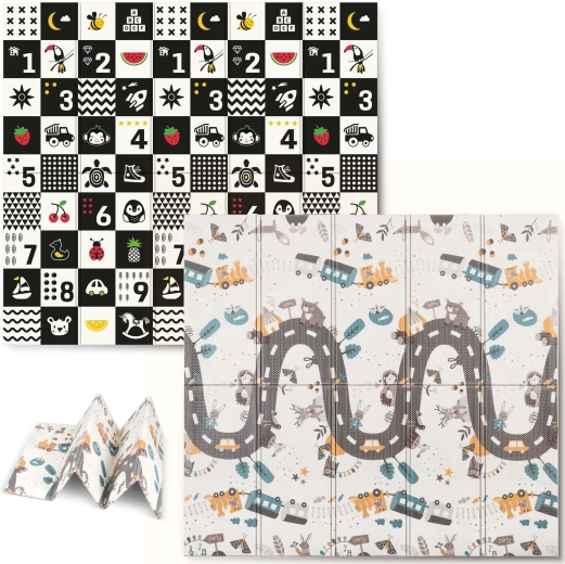 Saltea educațională pliabilă din spumă 200 × 180 × 1 cm Nukido