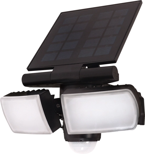 Proiector LED solar de exterior Solight cu senzor, 8 W, 600 lm, negru