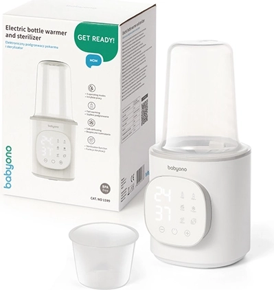 BabyOno încălzitor electric și sterilizator de biberoane 6‑în‑1 cu afișaj LED