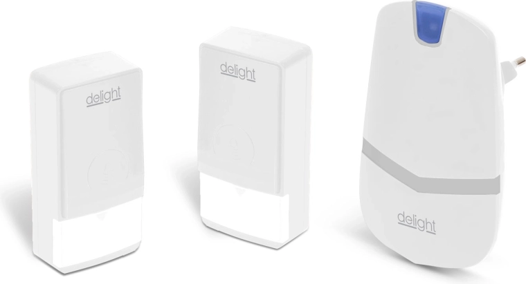 Sonerie digitală wireless Kinetic fără baterii, cu două butoane