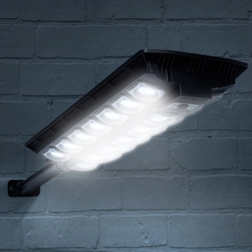 Proiector solar de perete cu senzor de mișcare, 520 LED-uri SMD, 3000 lm