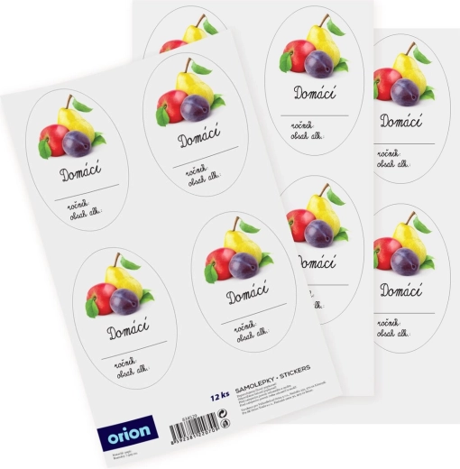 Etichete autocolante pentru sticle „De casă” – goale (12 buc.)
